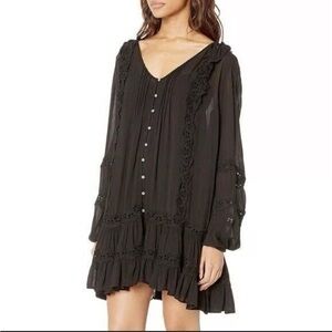 Free People Black Snow Angel Dress